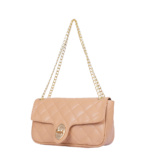 Elvixa Tan Buckle Detail Compact Shoulder Bag