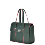 Elvixa Green Contrast Trim Top Handle Handbag - Image 2