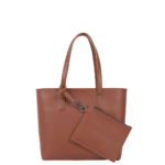 Elvixa Everyday Carry Tote Bag with Pouch Brown