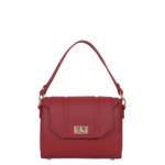 Elvixa Maroon Compact Top Handle Crossbody Bag