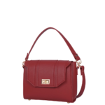 Elvixa Maroon Compact Top Handle Crossbody Bag - Image 2