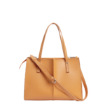 Elvixa Structured Work Tote Bag with Strap Mustard