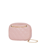 Elvixa Baby Pink Quilted Crossbody Bag