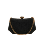 Elvixa Classic Evening Chain Clutch Bag Black